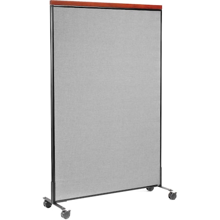 Global Industrial 48-1/4W x 100-1/2H Deluxe Mobile Office Partition Panel, Gray 695793MGY